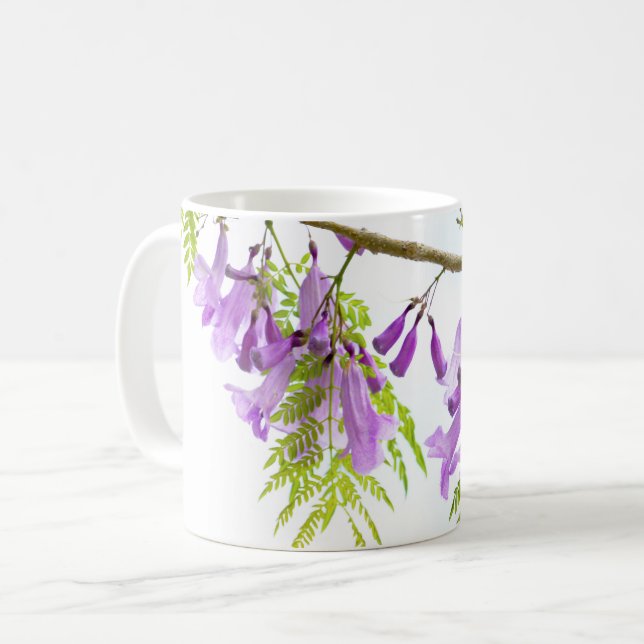 Jacaranda Purple Flowers Coffee Mug (Front Left)