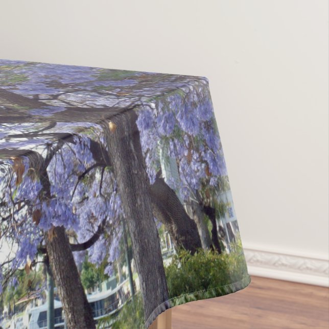 **"Jacaranda Reflections: Houseboats on the Murray Tablecloth (In Situ)