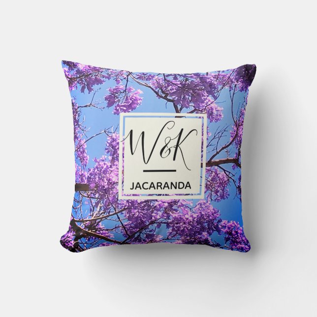 Jacaranda Throw Pillow (Front)