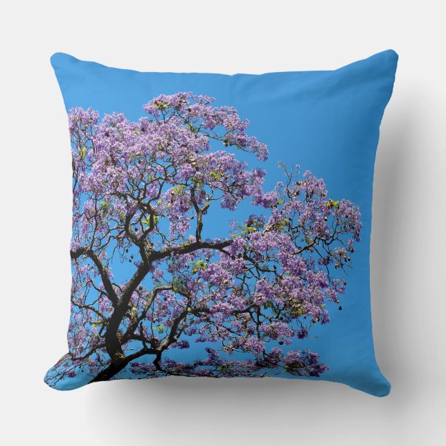 Jacaranda Throw Pillow (Front)