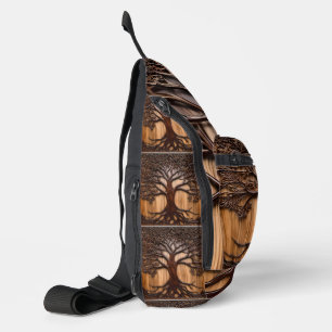 Jacaranda Tree: Nature's Artistry in Wood, Sling Bag