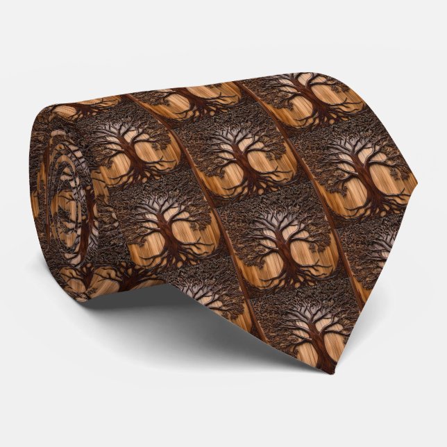Jacaranda Tree: Nature's Artistry in Wood, Tie (Rolled)