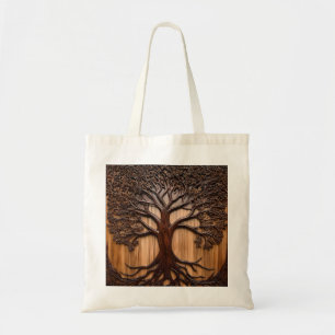 Jacaranda Tree: Nature's Artistry in Wood, Tote Bag