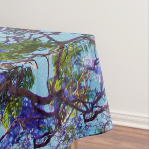 Jacaranda Tree Oil Paint, Tablecloth
