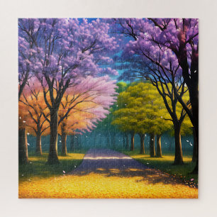 Jacaranda Trees Enchantant, Jigsaw Puzzle