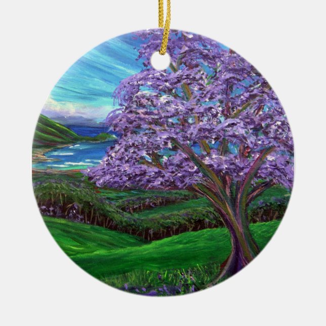 Jacaranda Upcountry Ceramic Ornament (Front)