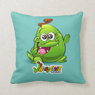 Jacarelvis and friends throw pillow