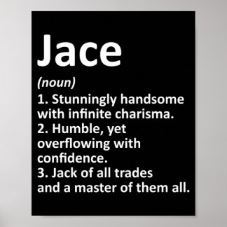 Jace Definition Personalized Name Funny Birthday Poster