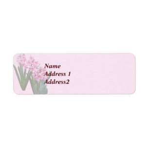 Jacinthe roses alignées Enregistrer la date