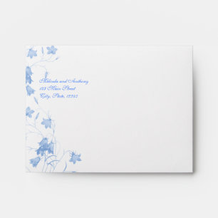 Jacinthes des bois - enveloppe bleue de carte de