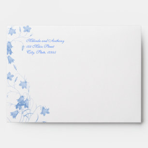 Jacinthes des bois - enveloppe bleue du mariage A7