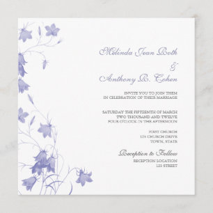 Jacinthes des bois - faire-part de mariage carré