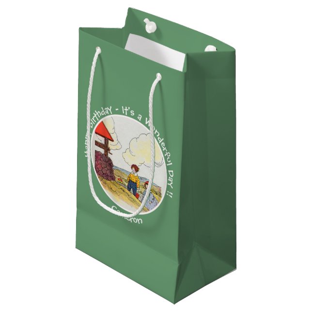 Jack and Jill Mother Goose Birthday Party Items  Small Gift Bag (Front Angled)