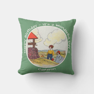 Jack and Jill Mother Goose Birthday Party Items  Throw Pillow