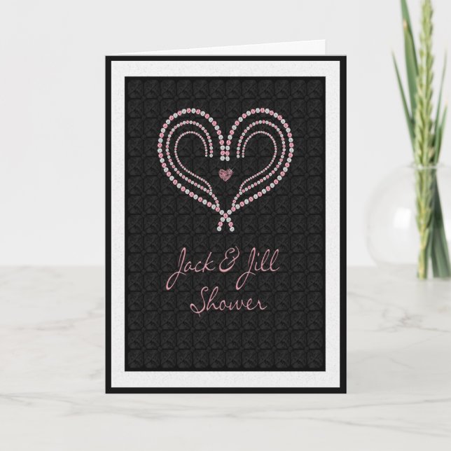 Jack and Jill Shower Heart of Gems Invitation (Front)