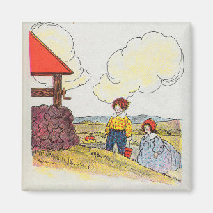 Jack and Jill went up the hill Nursery Rhyme Magnet