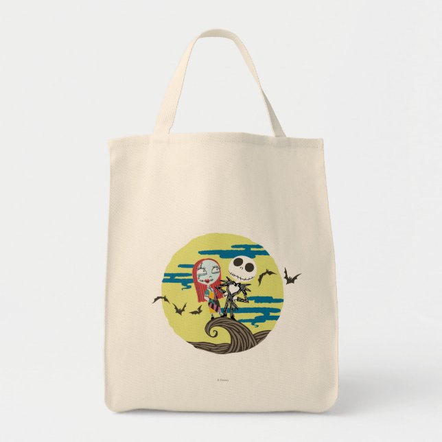 Jack and Sally | Cute Moon Tote Bag (Front)