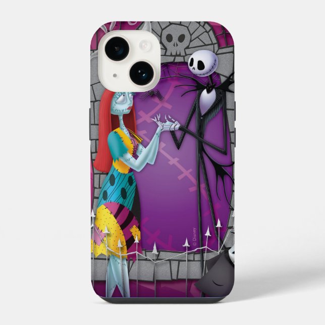 Jack and Sally Holding Hands iPhone Case (Back)