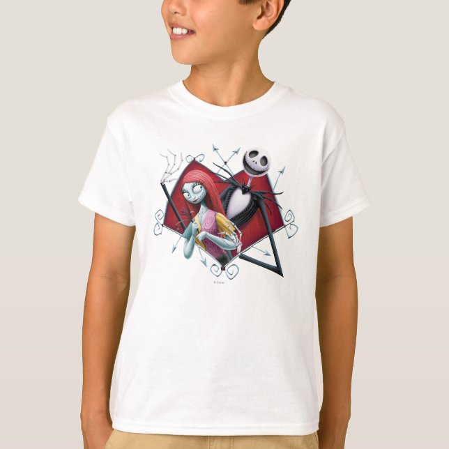 Jack and Sally in Heart T-Shirt (Front)