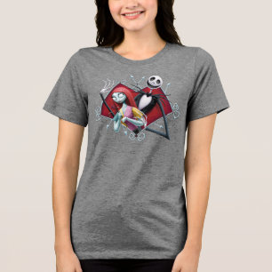 Jack and Sally in Heart Tri-Blend Shirt