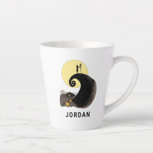 Jack and Sally   Moon Silhouette Latte Mug