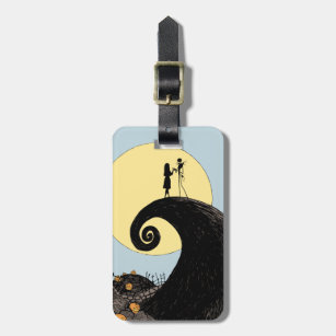 Jack and Sally   Moon Silhouette Luggage Tag