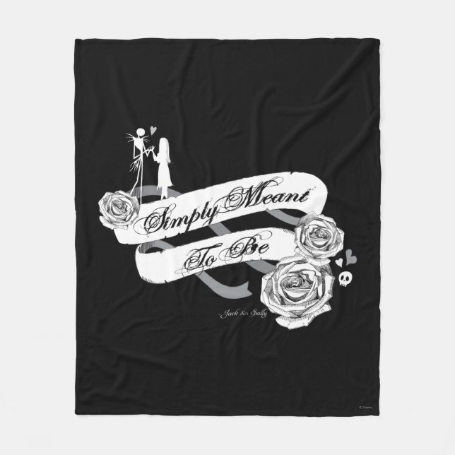 Jack and Sally - Simply Meant To Be Fleece Blanket (Front)