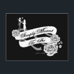 Jack and Sally - Simply Meant To Be Postcard<br><div class="desc">Celebrate a timeless romance with this captivating postcard that exudes gothic elegance and heartfelt allure. Drawing inspiration from the cult classic universe of The Nightmare Before Christmas, the design features the iconic duo—Jack Skellington and Sally—in a beautifully evocative scene that speaks of destined love. The "Simply Meant to Be" theme...</div>