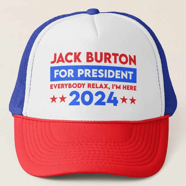 Jack Burton For President 2024 Trucker Hat (Front)