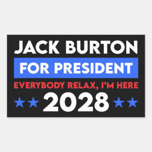 Jack Burton For President 2028 Sticker