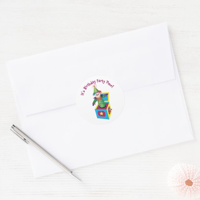 Jack dans la boîte Stickers ronds (Enveloppe)
