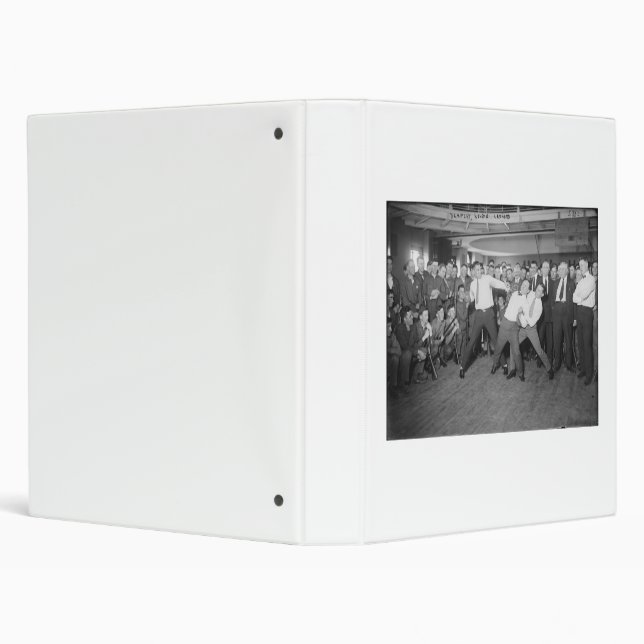 Jack Dempsey Mock Fighting Against Harry Houdini Binder (Background)