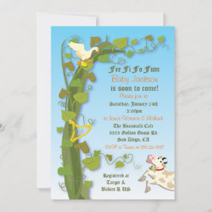 Jack et Beanstalk Baby Shower Invitations