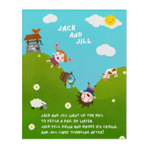 Jack et Jill décoration murale de la nurserie