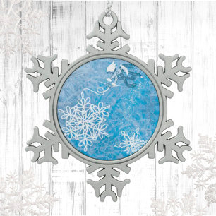 Jack Frost and the Creation of the Snowflake Pewter Christmas Ornament