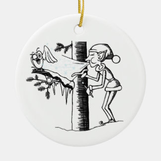 Jack Frost Ceramic Ornament