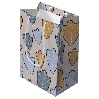 Jack Frost Feuille Motif moyen sac cadeau