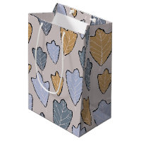 Jack Frost Leaves Pattern Medium Gift Bag