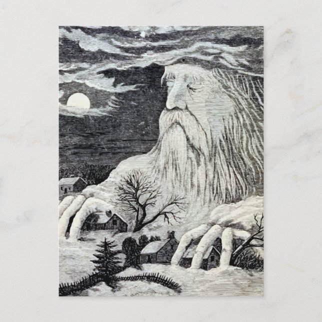 "Jack Frost" Vintage Illustration Postcard (Front)