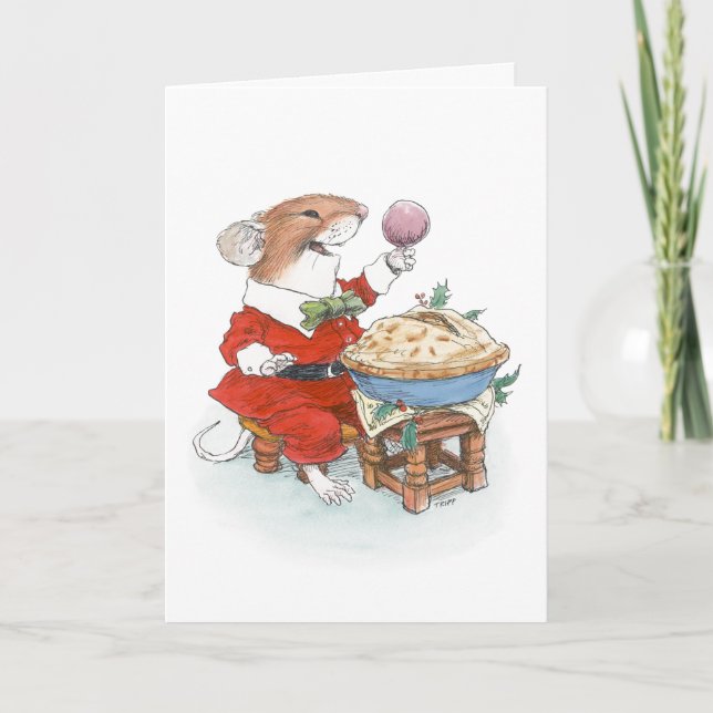 Jack Horner Mouse Christmas Card (Front)