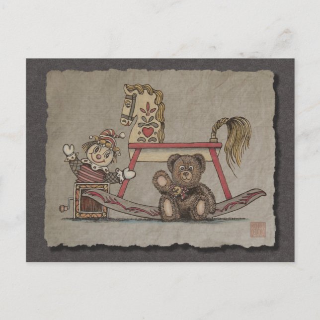 Jack in the Box, Horse & Bear Postcard (Front)
