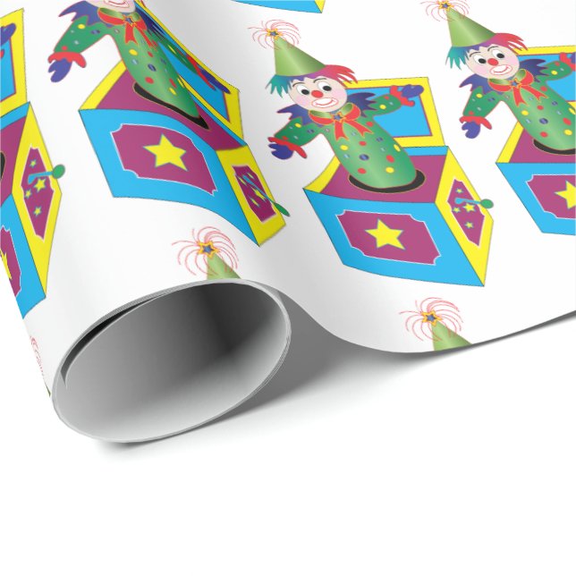 Jack in the Box Wrapping Paper for Kids, Colourful (Roll Corner)