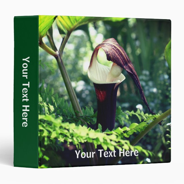 Jack In The Pulpit Flower Personalized Binder (Front/Spine)