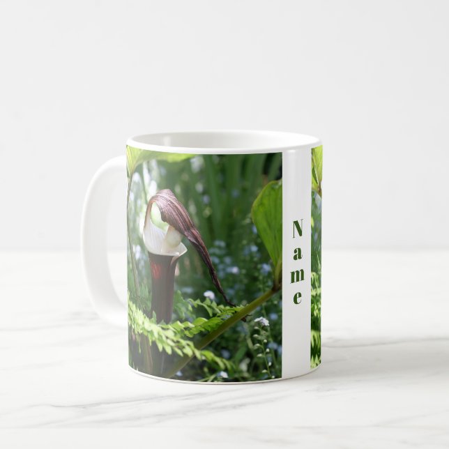 Jack In The Pulpit Flower Personalized Coffee Mug (Front Left)