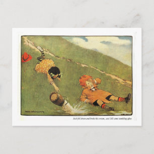 Jack & Jill Nursery Rhyme Postcard