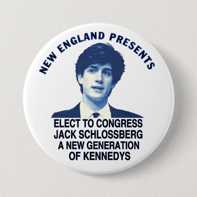Jack (Kennedy) Schlossberg 3 Inch Round Button (Front)