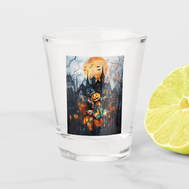 JACK LANTERN CAN'T WAIT FOR HALLOWEEN SHOT GLASS (Front)