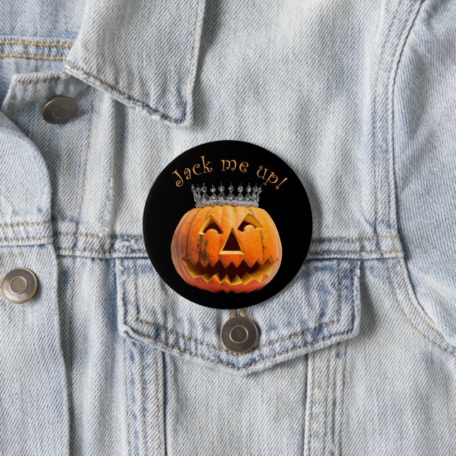 "Jack Me Up" Halloween 3 Inch Round Button (In Situ)
