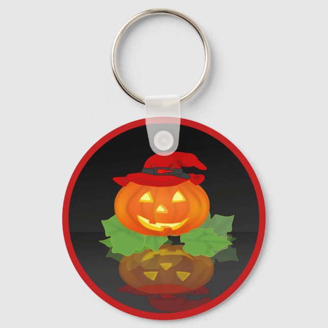 Jack O Lantern and his Reflection - Keychain (Front)