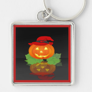 Jack O Lantern and his Reflection - Keychain